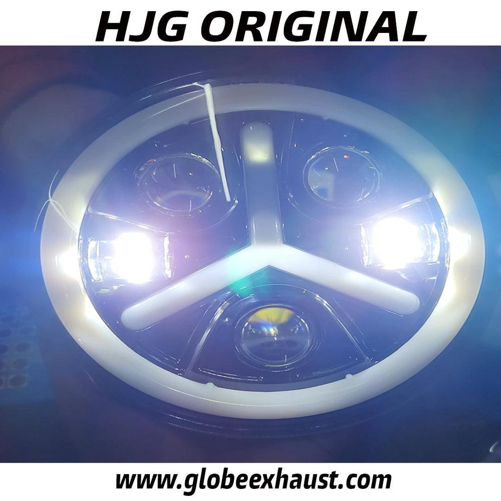Globe Moto HJG 5 Lens Mercedes Headlight 7 Inch