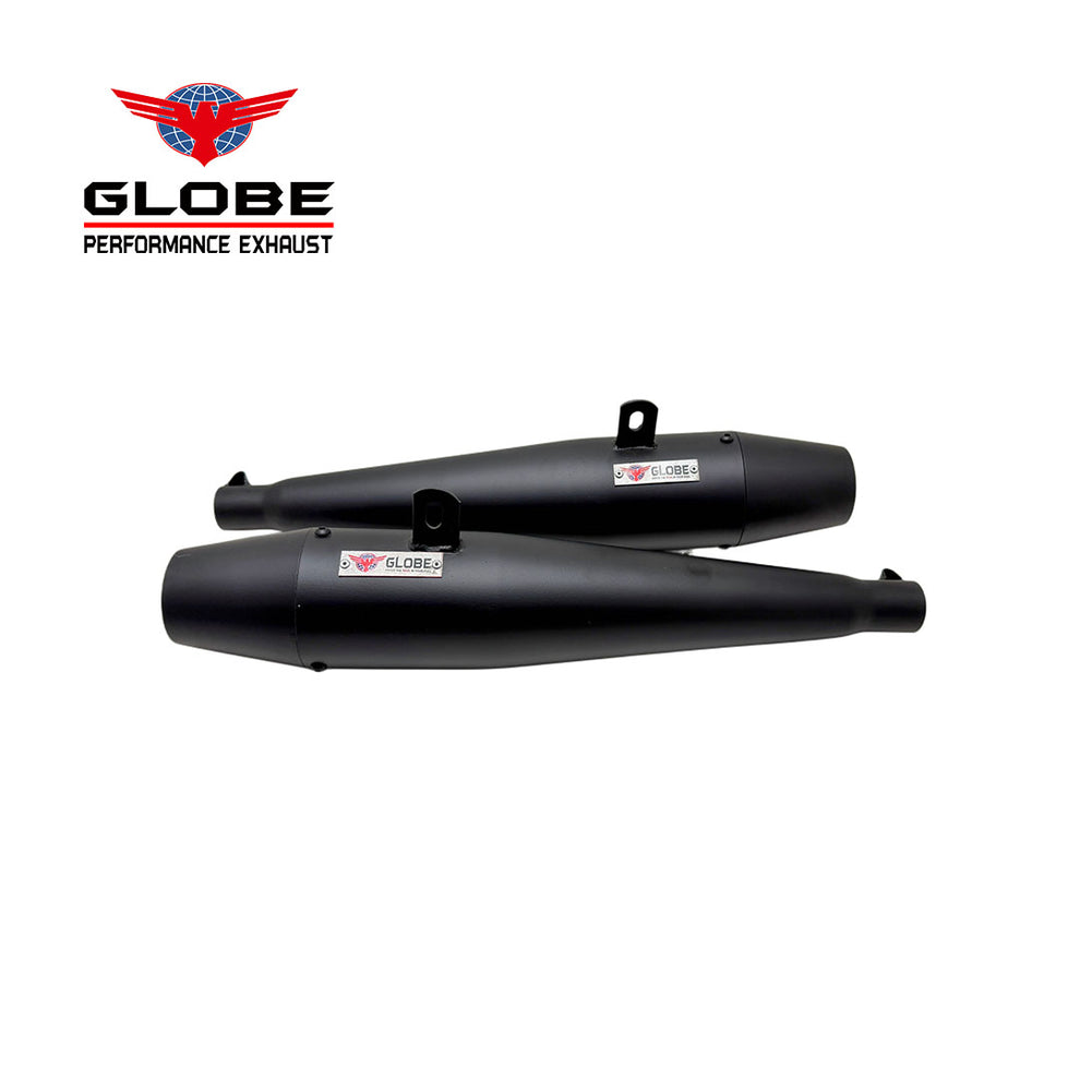 Globe Exhaust Flare Shot Black With DB Killer For Jawa