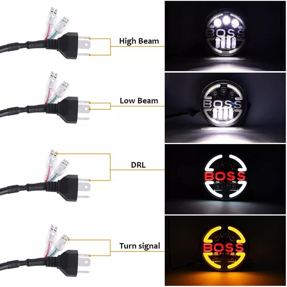 Globe Moto HJG Boss Headlight 7 Inch For All Royal Enfield Models