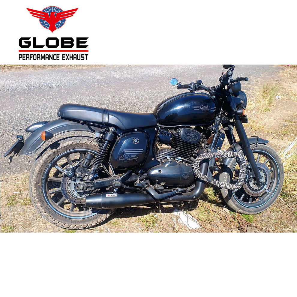 Globe Exhaust Flare Shot Black With DB Killer For Jawa