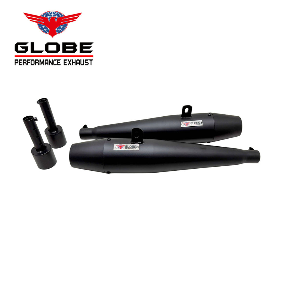 Globe Exhaust Flare Shot Black With DB Killer For Jawa