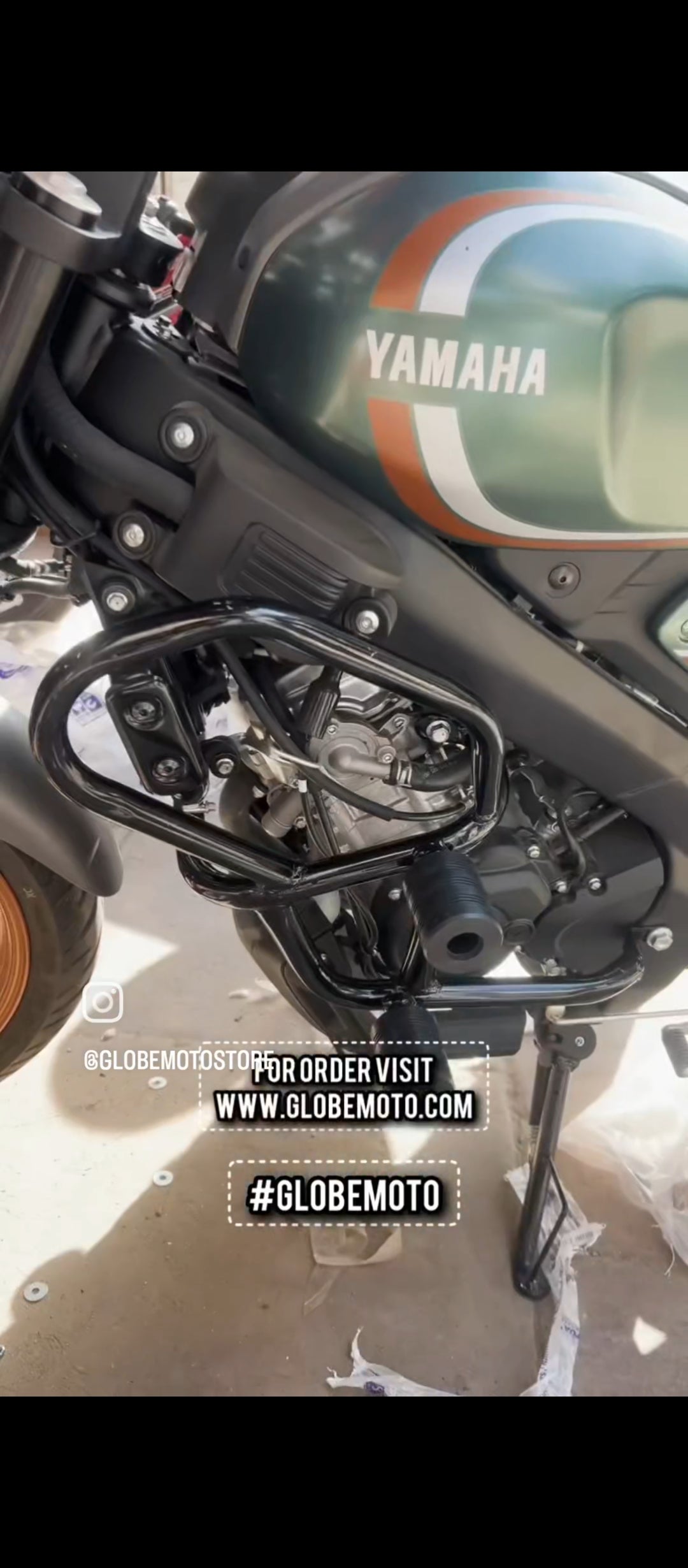 XSR 155 Crash Guard | Heavy-Duty Engine Protection Bar for XSR 155 Globe Moto