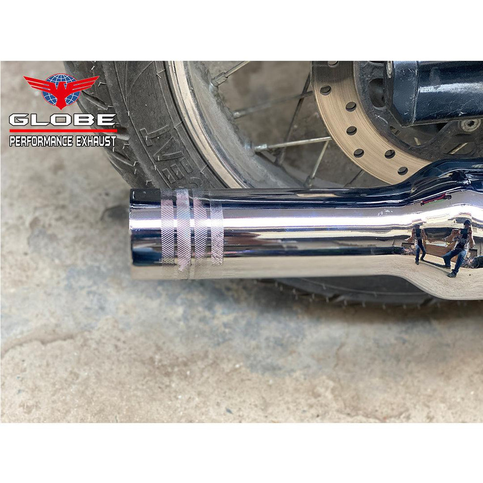 Globe Exhaust Mini Punjab Chrome For New Classic Reborn & New Standard