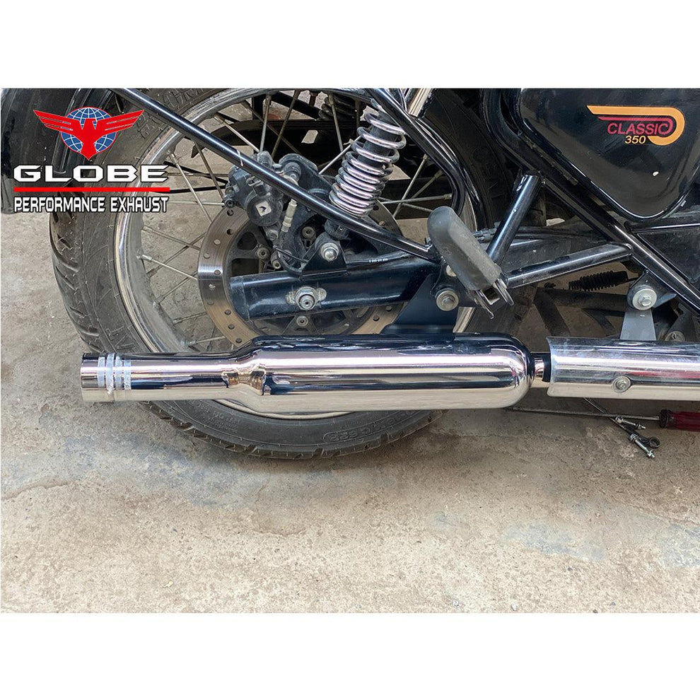 Globe Exhaust Mini Punjab Chrome For New Classic Reborn & New Standard