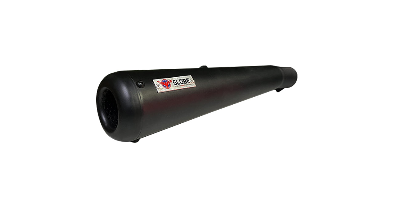 Globe Exhaust Torpedo Black For Hunter 350