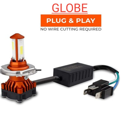 Globe moto H4 LED Bike Headlight Bulb – Super Bright Motorcycle Light, Universal Fit, Long Life