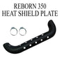 Classic Reborn 350 Black Heat Shield for Bend Pipe | Durable Exhaust Pipe Cover | Premium Matte Black Finish | Easy Fit Heat Protector