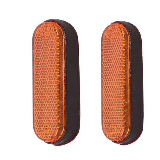 globe moto Front Fork Bike Reflector (Amber) | Motorcycle Shocker Side Reflector Light | High Visibility Safety Reflector for Bikes