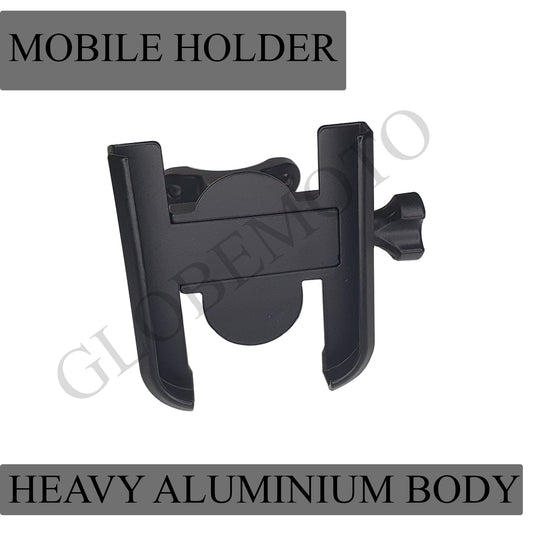 Globe Moto Bike Mobile Holder for Handlebar – 360° Rotatable Motorcycle Phone Mount with Secure Grip