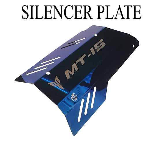 MT-15 Blue Silencer Plate | Stylish & Durable Exhaust Cover for MT-15