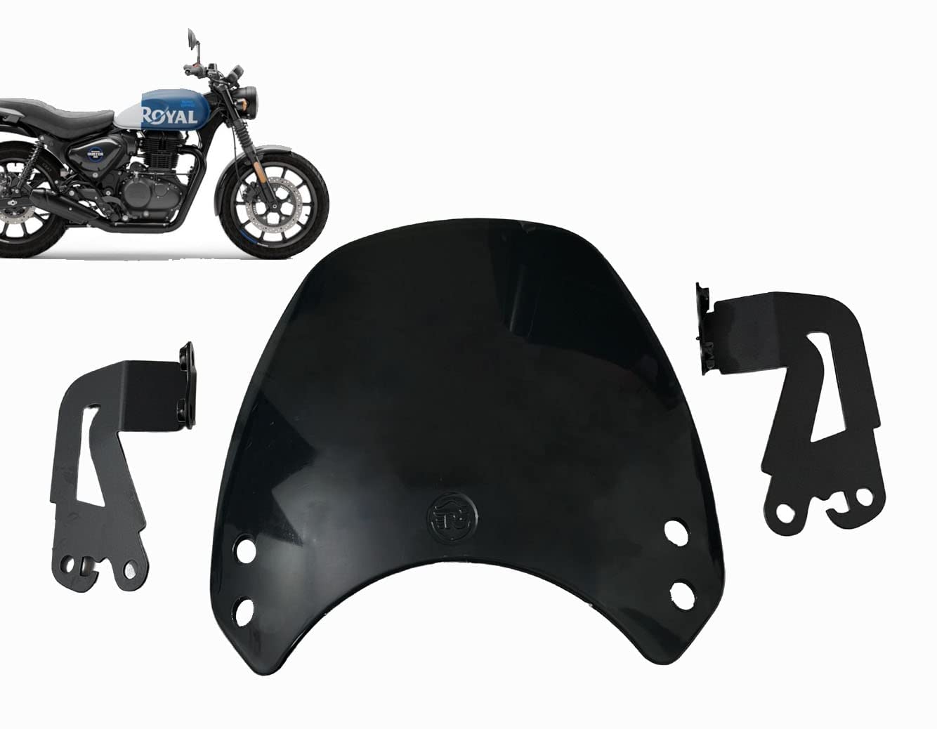 Globe Moto Hunter 350 Windshield | Premium Bike Visor Screen | Wind Protection & Stylish Touring Shield