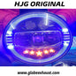 Globe Moto HJG 5 Star Headlight With Blue & White Drl For All Royal Enfield Models