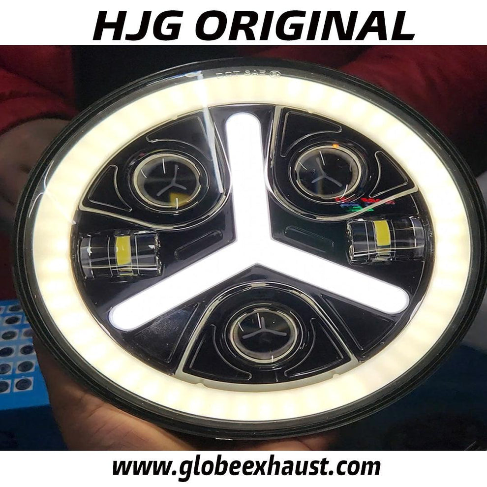 Globe Moto HJG 5 Lens Mercedes Headlight 7 Inch
