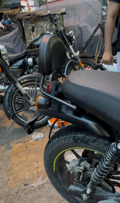 Hunter 350 Metal Backrest | Heavy-Duty Rear Back Rest for Hunter 350