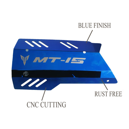 MT-15 Blue Silencer Plate | Stylish & Durable Exhaust Cover for MT-15
