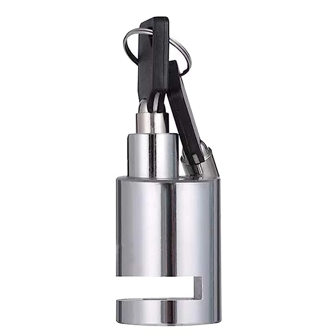Globe Moto Silver Round Bike Disc Lock – Heavy Duty Anti-Theft Motorcycle & Bicycle Security Lock