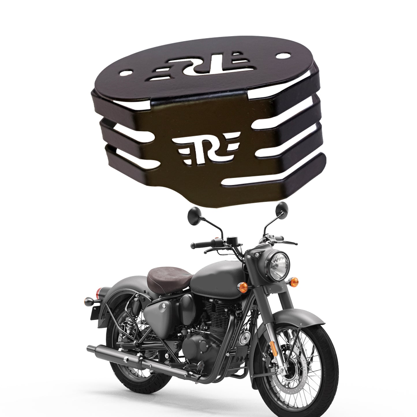 Classic 350 Reborn Black Brake Oil Cover – Rustproof Front Master Cylinder Cap | Premium Bike Accessory