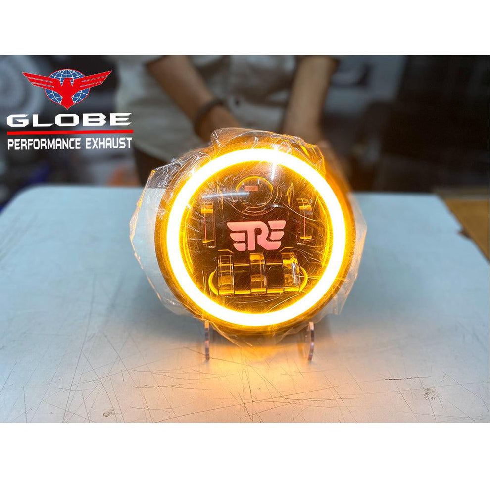 Globe Moto R logo Headlight For All Royal Enfield Models
