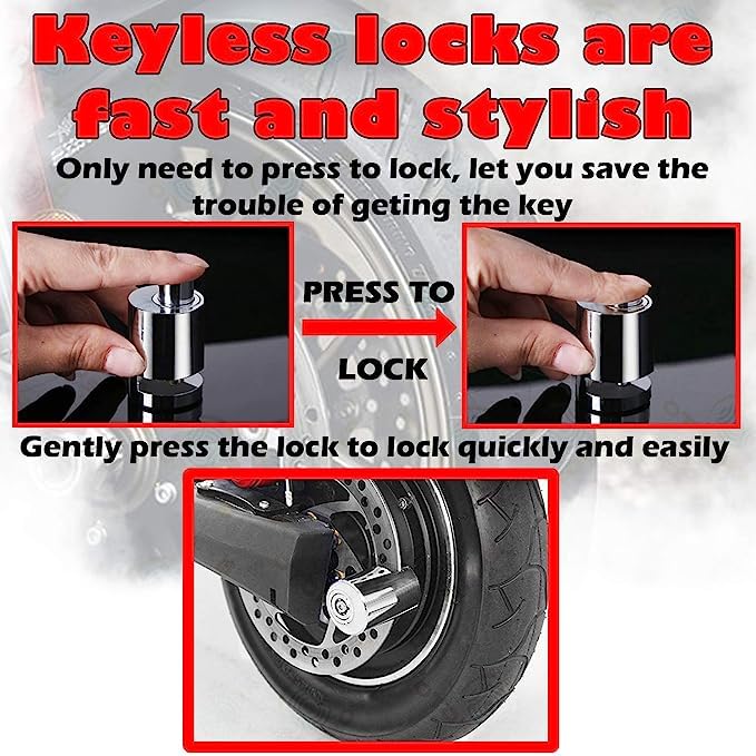 Globe Moto Silver Round Bike Disc Lock – Heavy Duty Anti-Theft Motorcycle & Bicycle Security Lock