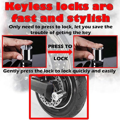 Globe Moto Silver Round Bike Disc Lock – Heavy Duty Anti-Theft Motorcycle & Bicycle Security Lock
