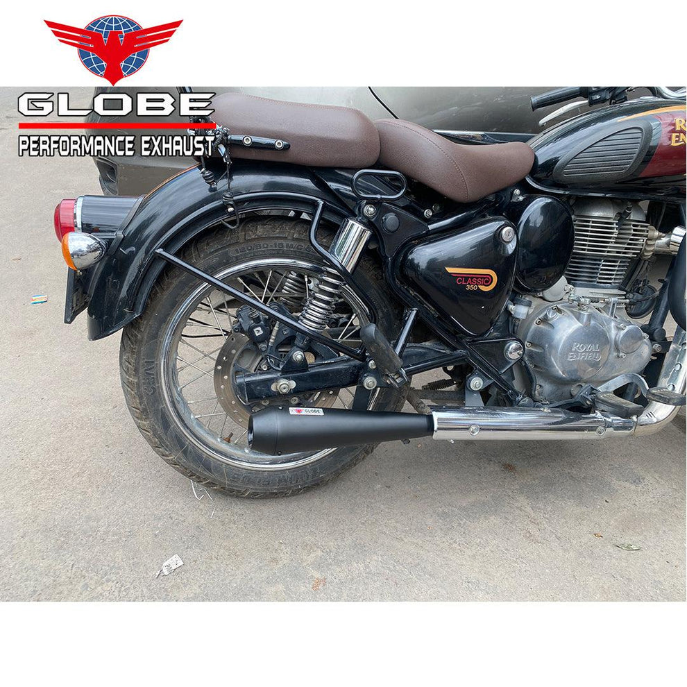 Globe Megaphone Xtreme Exhaust with DB Killer Black for Classic 350 Reborn & Meteor 350