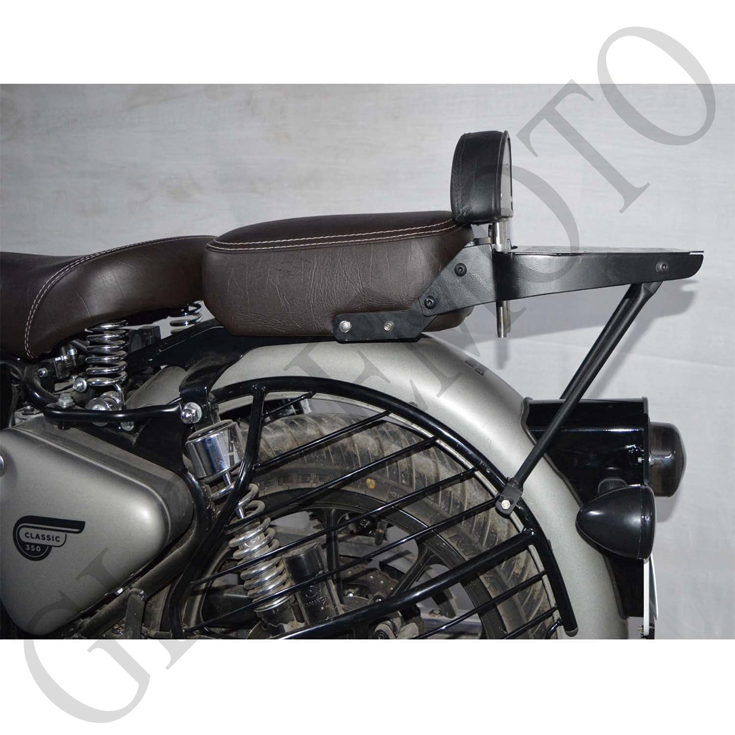 Classic 350 Adjustable Rider Backrest | Premium Comfort Seat Support with Heavy Duty Mounting Bracket