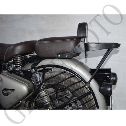 Classic 350 Adjustable Rider Backrest | Premium Comfort Seat Support with Heavy Duty Mounting Bracket