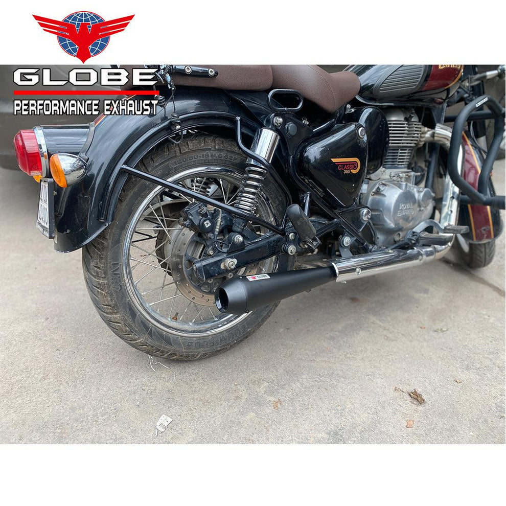 Globe Megaphone Xtreme Exhaust with DB Killer Black for Classic 350 Reborn & Meteor 350