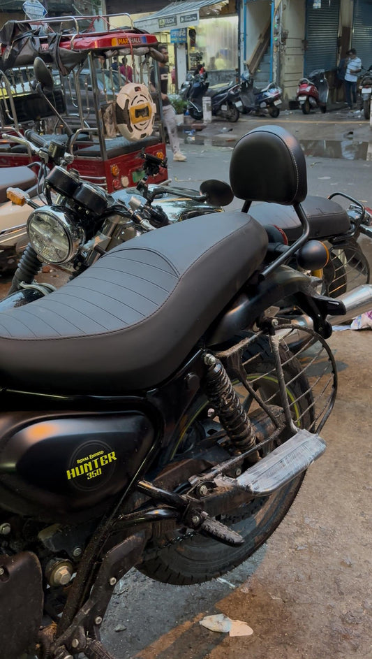Hunter 350 Metal Backrest | Heavy-Duty Rear Back Rest for Hunter 350