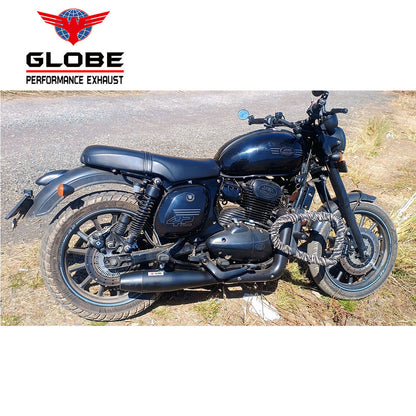 Globe Exhaust Flare Shot Black With DB Killer For Jawa