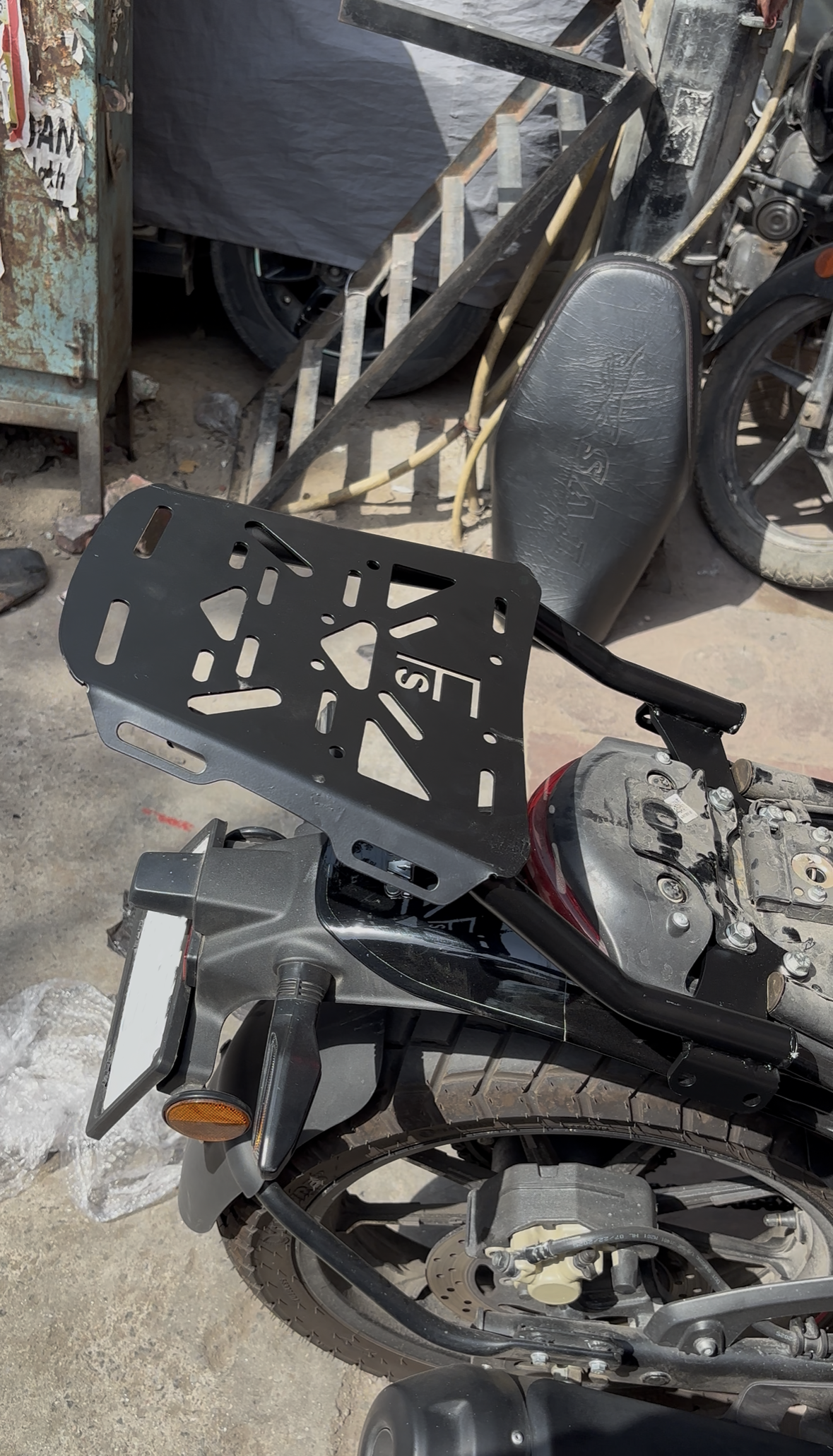 TVS Ronin Top Rack Black | Heavy Duty Luggage Carrier Rack for Touring & Daily Use
