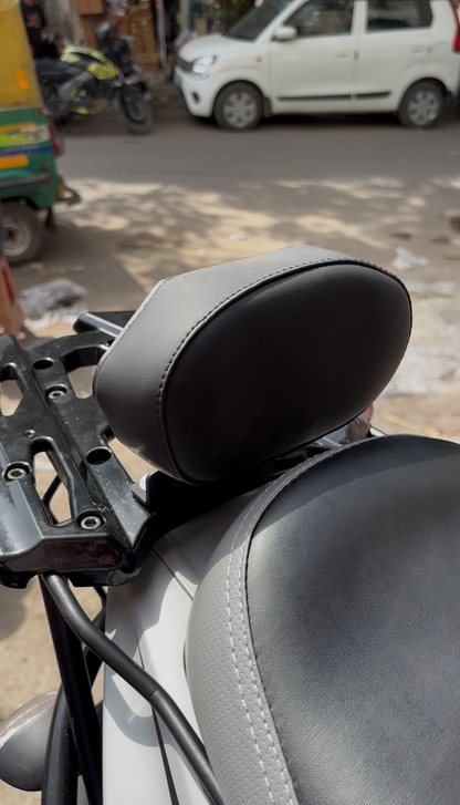 Aerox 155 Top Rack with Backrest – CNC Aluminium Rear Carrier | Black