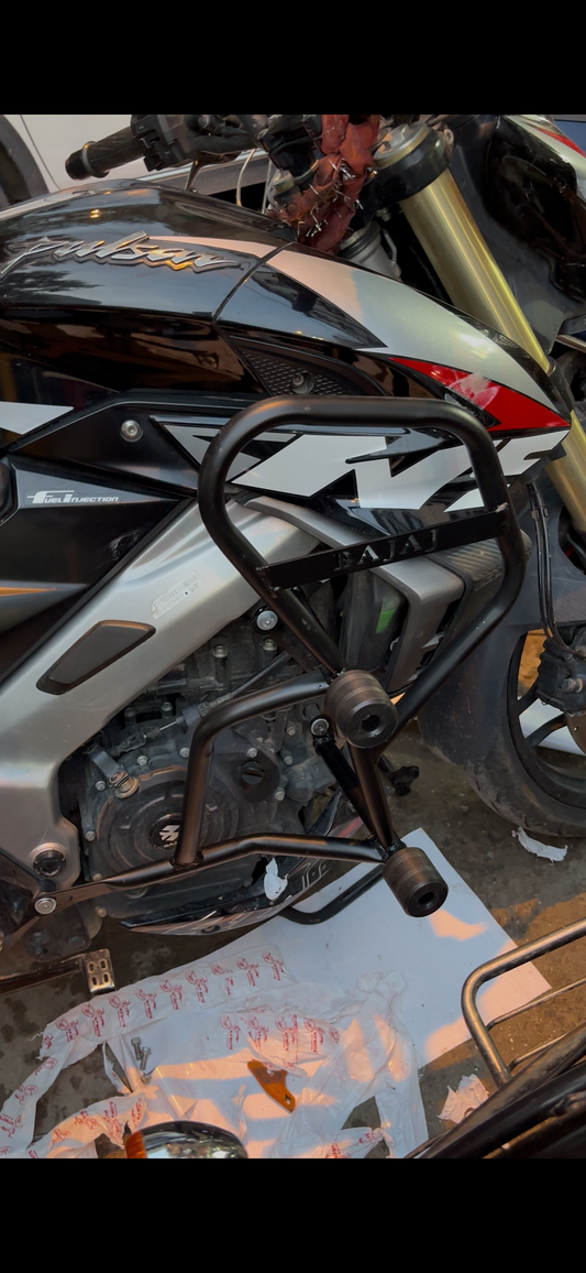 Pulsar NS400 Crash Guard Black with 4 Sliders | Premium Protection