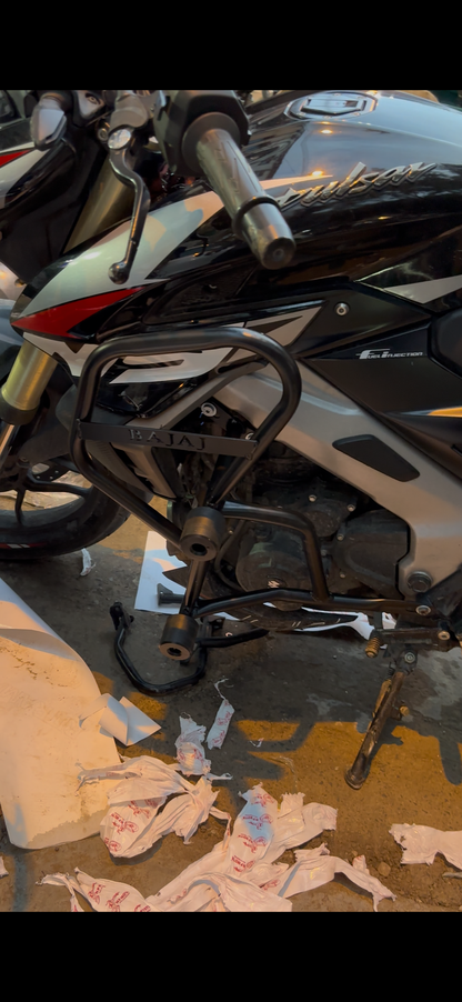 Pulsar NS400 Crash Guard Black with 4 Sliders | Premium Protection