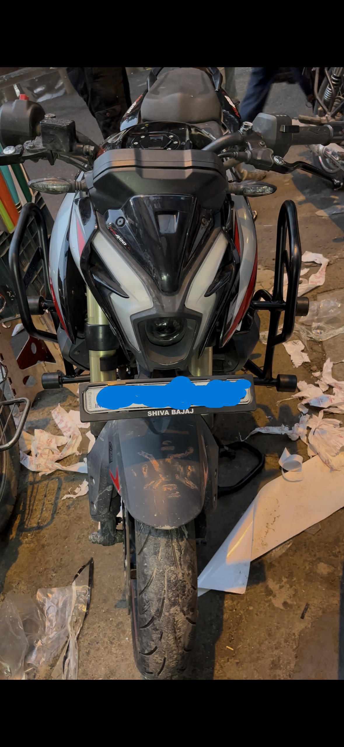 Pulsar NS400 Crash Guard Black with 4 Sliders | Premium Protection
