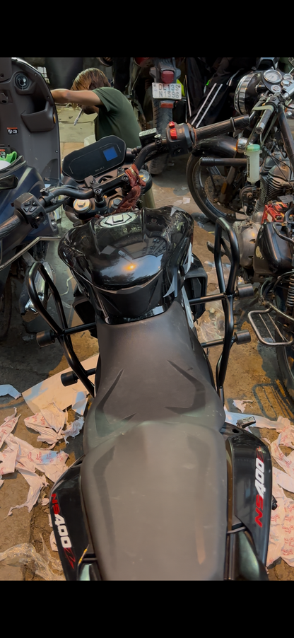 Pulsar NS400 Crash Guard Black with 4 Sliders | Premium Protection