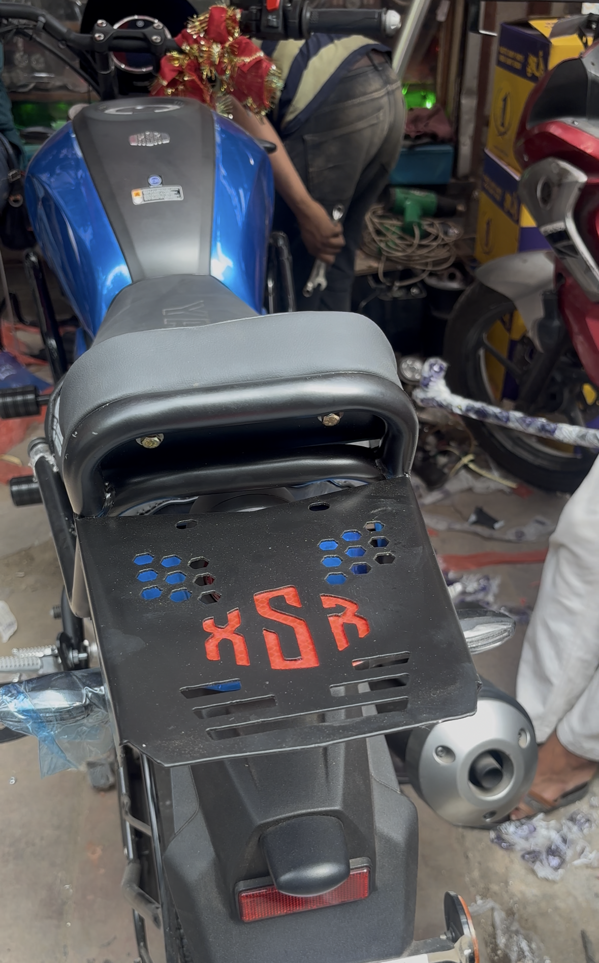 Yamaha XSR 155 Top Rack with Backrest | Rear Luggage Carrier Rack
