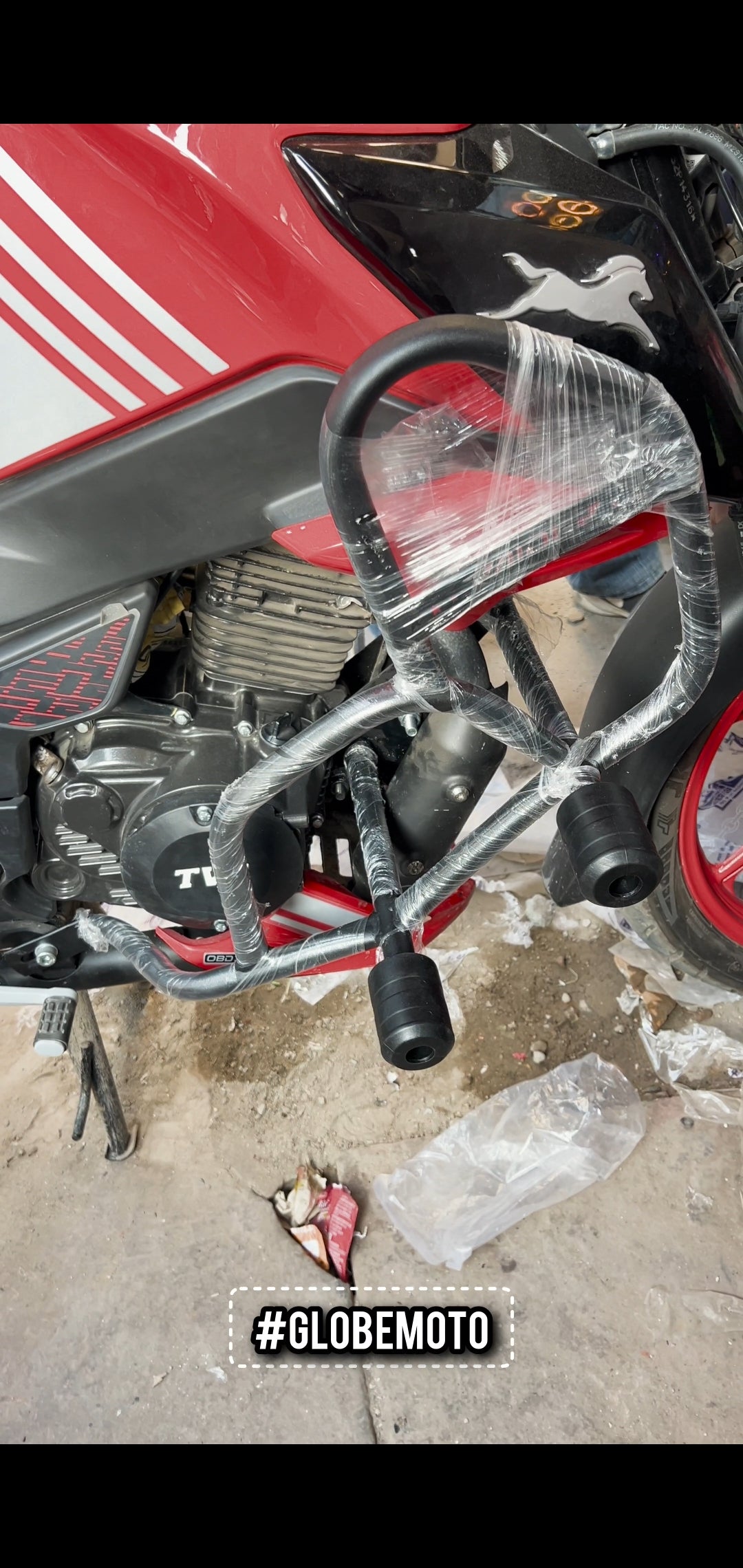 Raider 125 Crash Guard – Heavy Duty Engine Protection Leg Guard Globe Moto