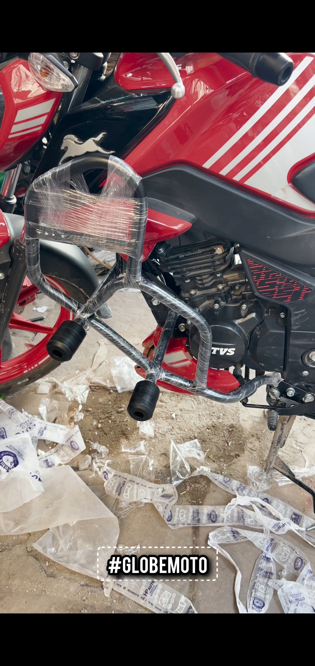 Raider 125 Crash Guard – Heavy Duty Engine Protection Leg Guard Globe Moto