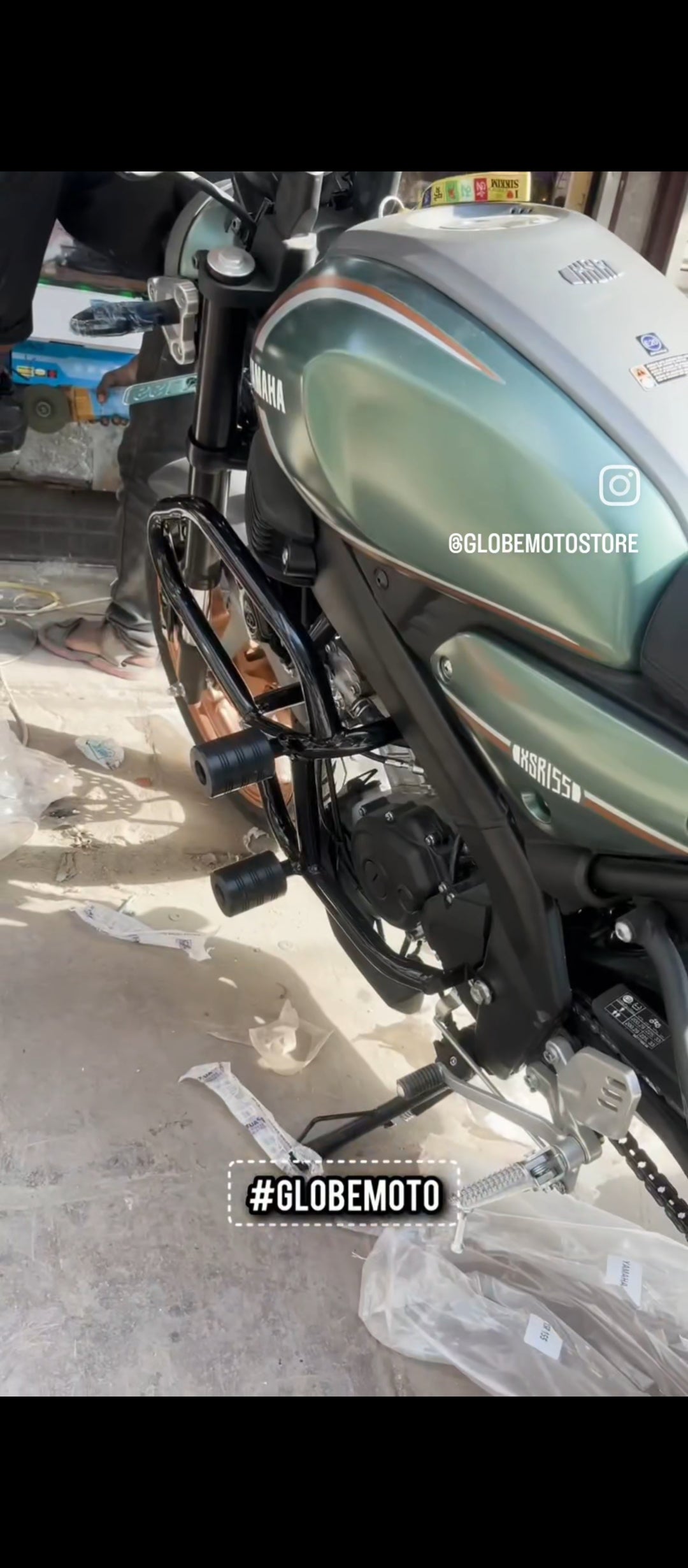 XSR 155 Crash Guard | Heavy-Duty Engine Protection Bar for XSR 155 Globe Moto