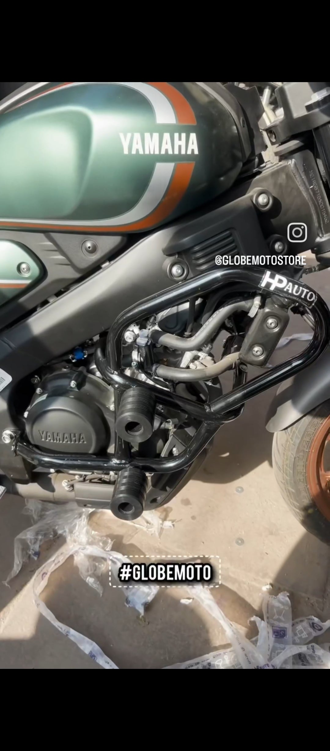 XSR 155 Crash Guard | Heavy-Duty Engine Protection Bar for XSR 155 Globe Moto