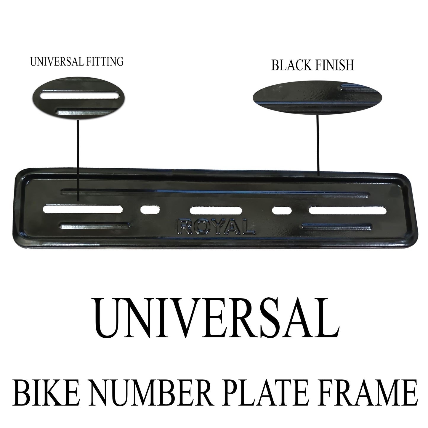Globe Moto Premium Metal Number Plate Frame for Bike – Heavy-Duty License Plate Holder for Motorcycles