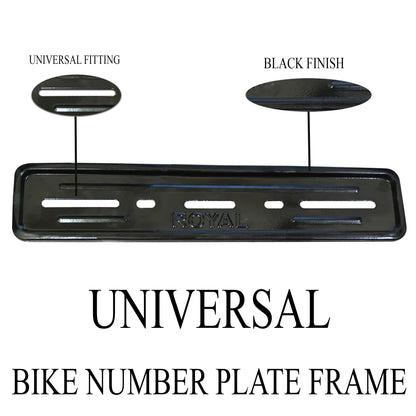 Globe Moto Premium Metal Number Plate Frame for Bike – Heavy-Duty License Plate Holder for Motorcycles