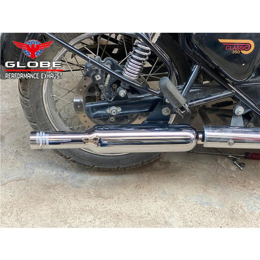 Globe Exhaust Mini Punjab Chrome For New Classic Reborn & New Standard