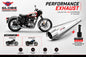 Globe Megaphone Xtreme Exhaust with DB Killer Chrome for Classic 350 Reborn & Meteor 350