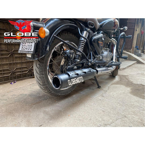 Globe Exhaust Xploder Performance Black For New Classic Reborn & Meteor 350