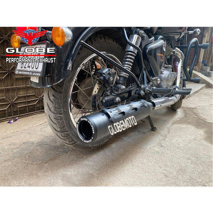 Globe Exhaust Xploder Performance Black For New Classic Reborn & Meteor 350